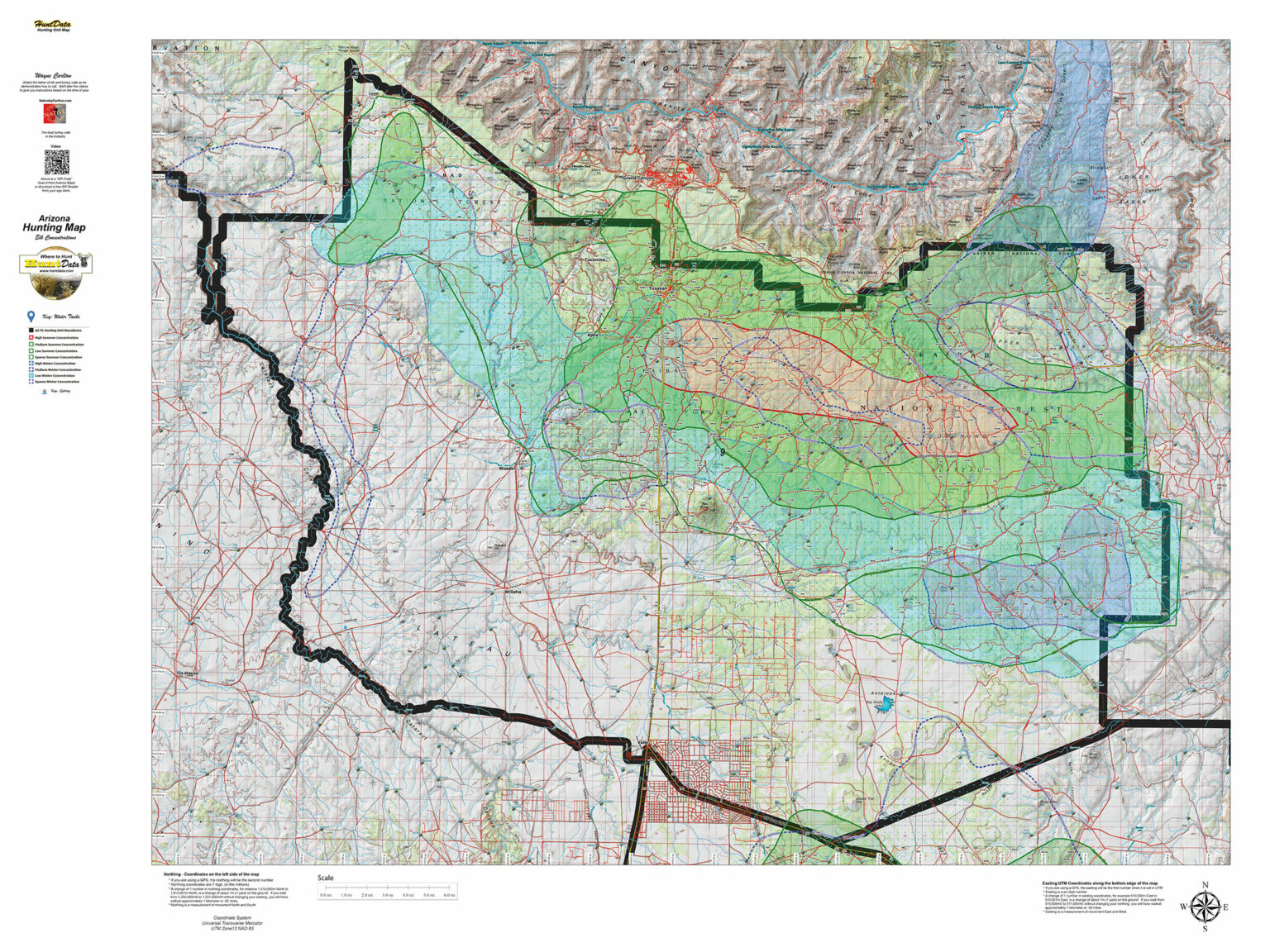 AZ Elk Concentration Map Hunt Data