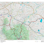 Wyoming Elk Topographical Map.