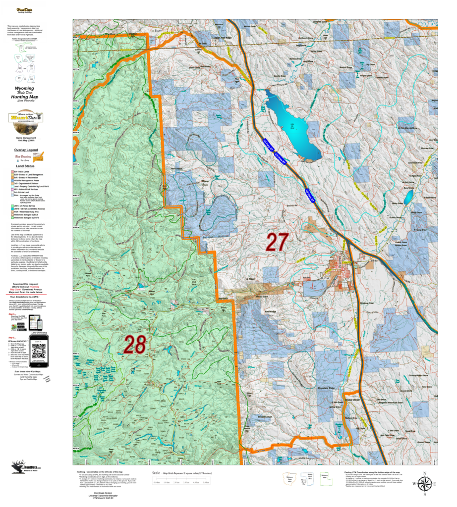Midland Wyoming Ranch Map.pdf Wyoming Mule Deer Land Ownership and Concentrations combined into one ...