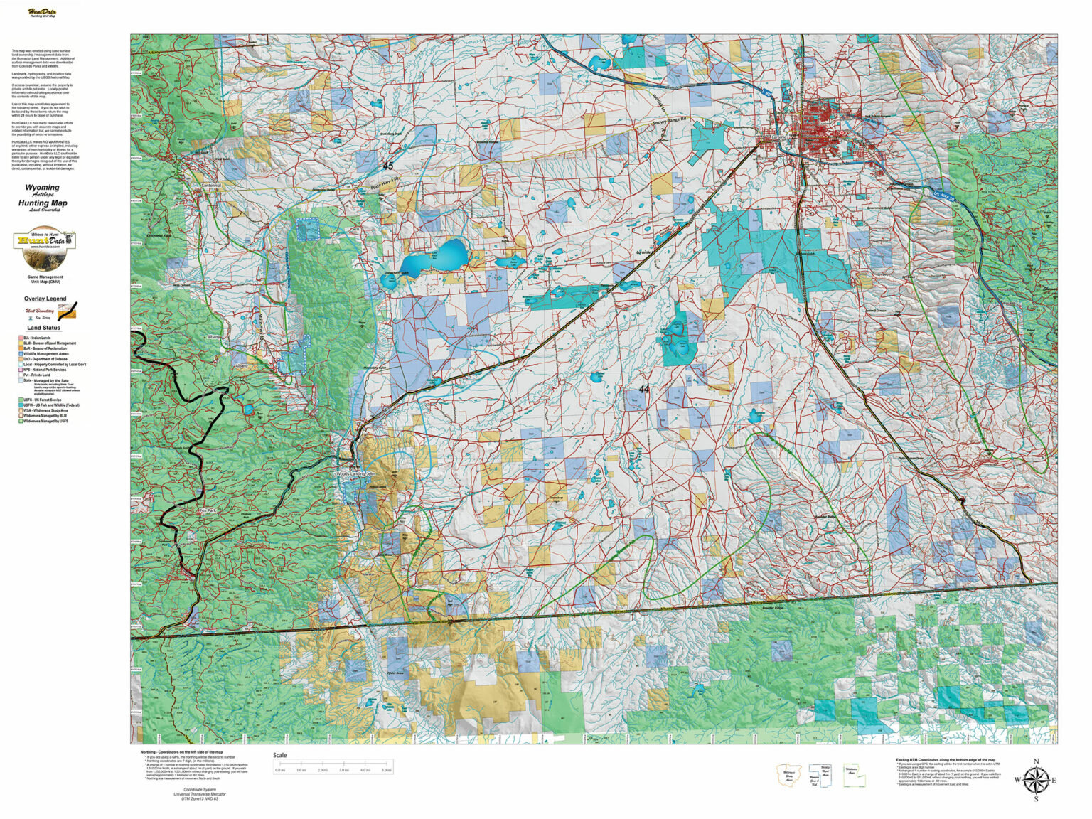 Wyoming Antelope Land Ownership. Hunt Data