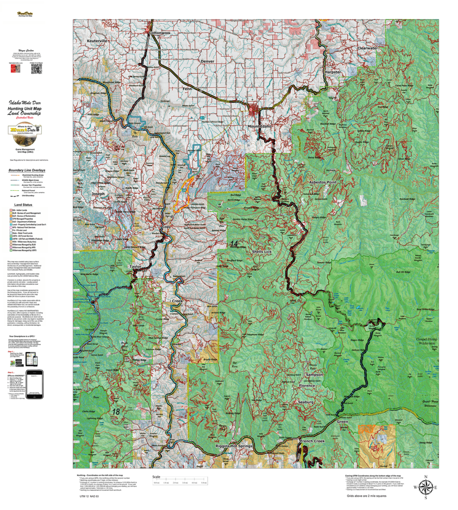 Idaho Mule Deer Land Ownership Maps for Controlled Hunts. Hunt Data