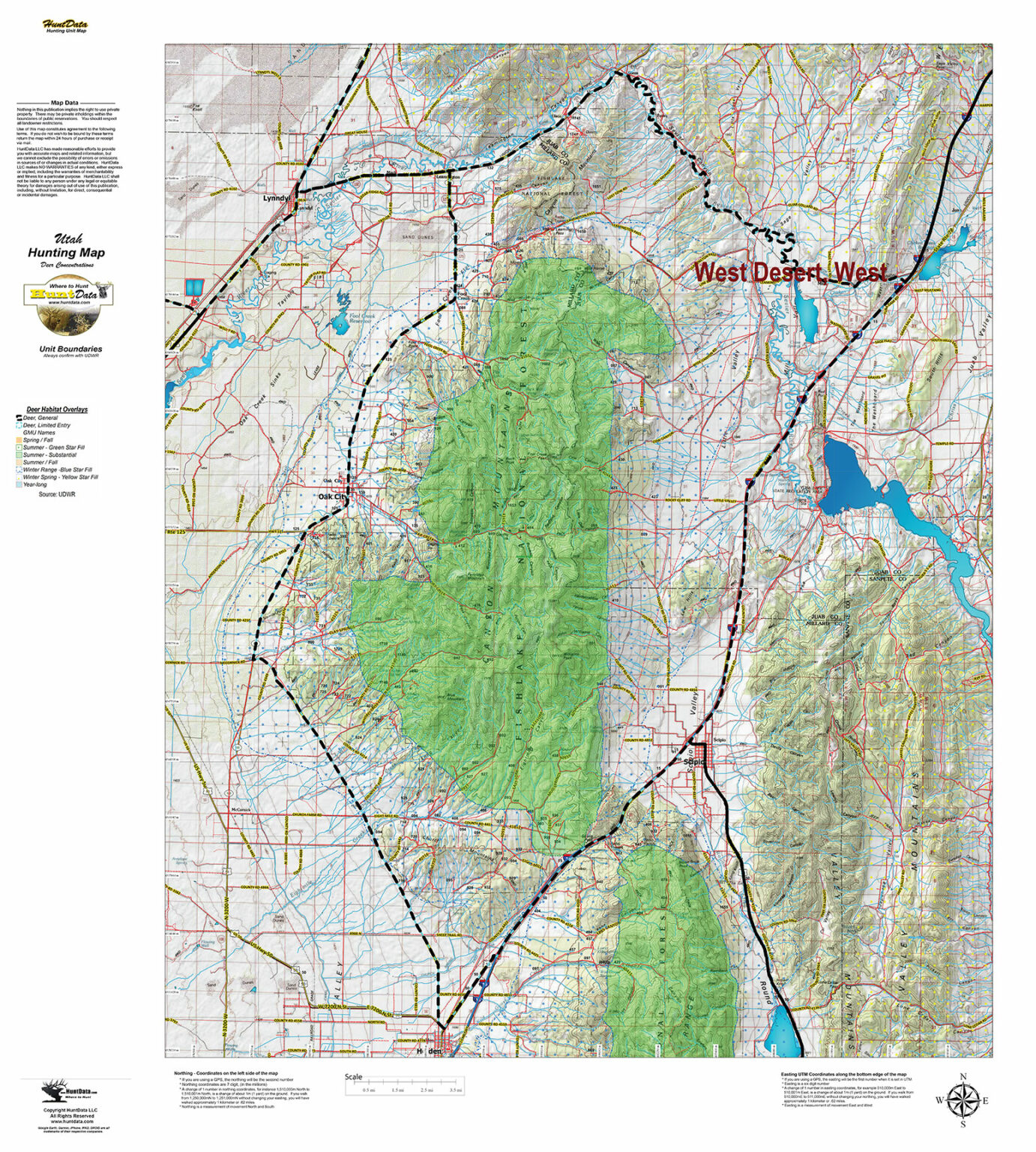 UT Mule Deer Habitat Unit Maps. - Hunt Data