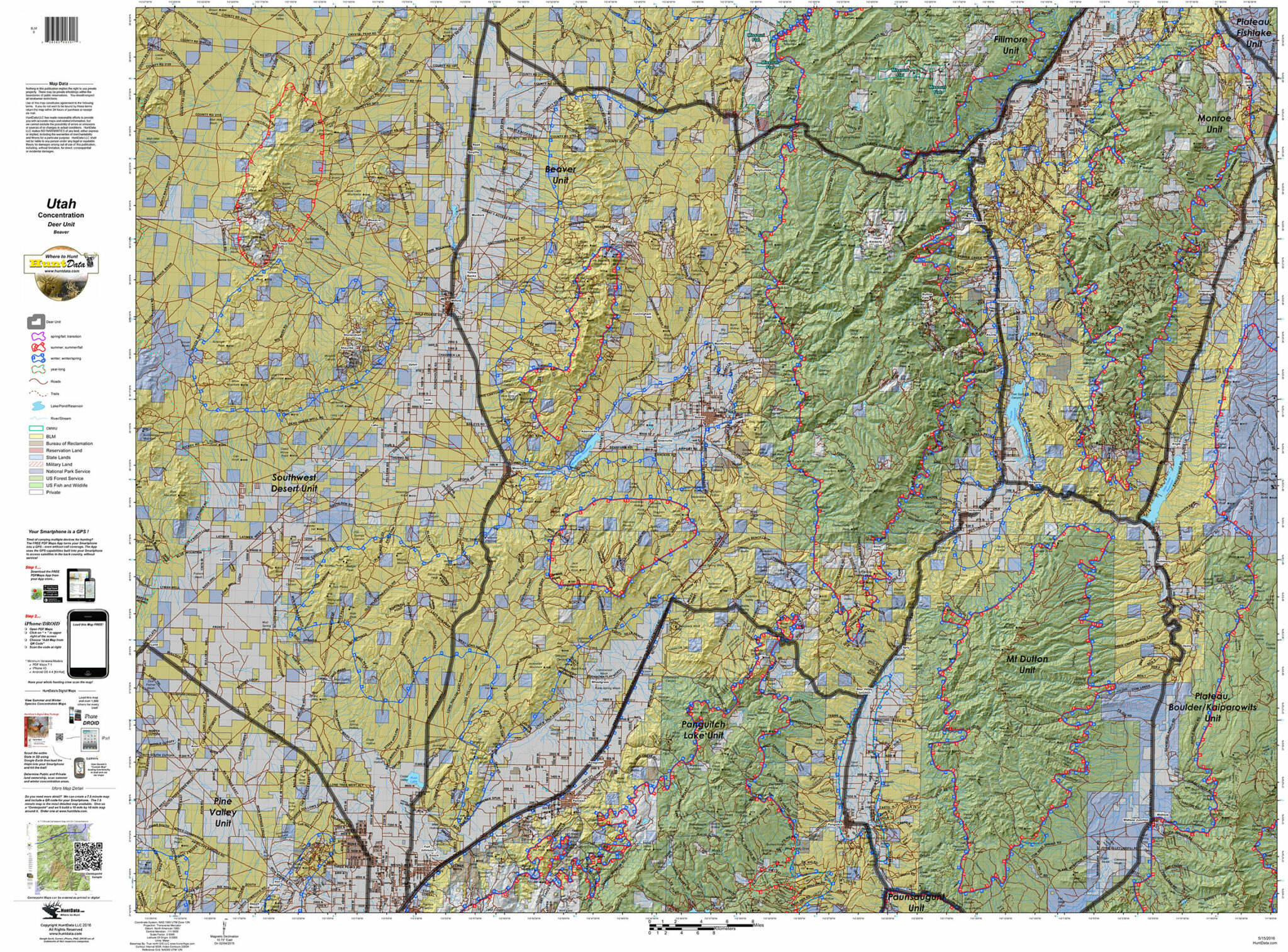 Hybrid UT Mule Deer Land Ownership AND Habitat On One Map Hunt Data Hybrid UT Mule Deer Land Ownership AND Habitat On One Map Hunt Data