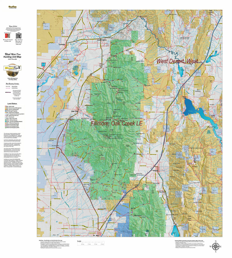 UT Mule Deer Land Ownership Unit Maps. Hunt Data