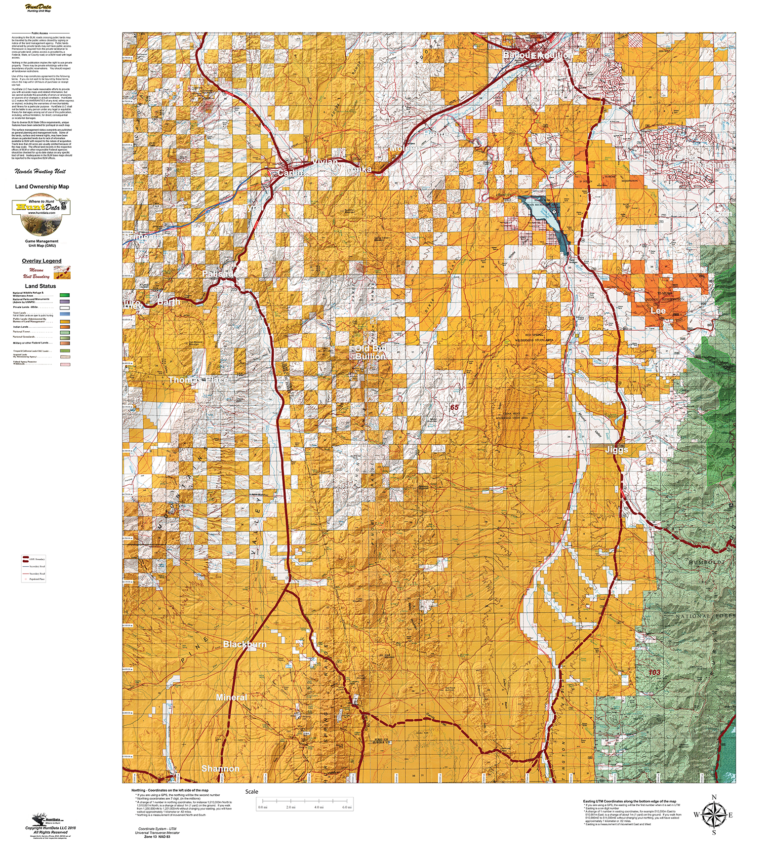 Nevada Land Ownership Unit Map Hunt Data