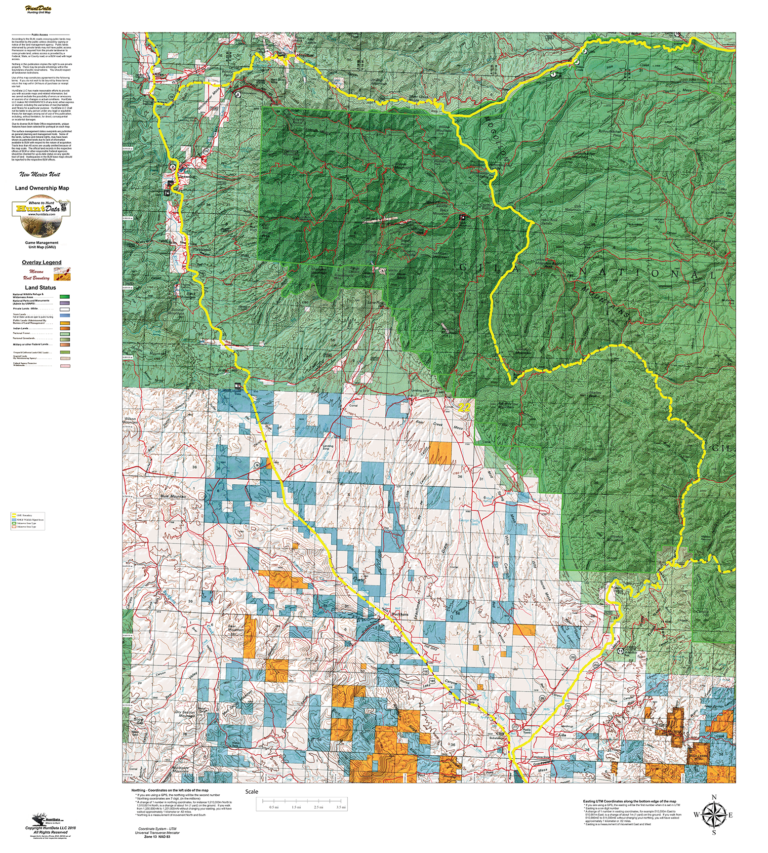 New Mexico Land Ownership Unit Map. Hunt Data