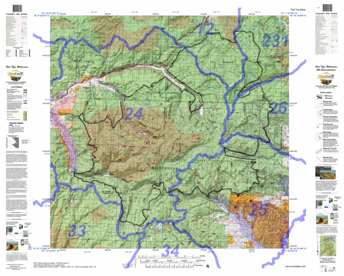Colorado Wilderness Hunting Maps. Hunt Data