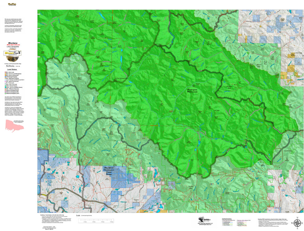 Montana Mule Deer District Land Ownership Maps Hunt Data