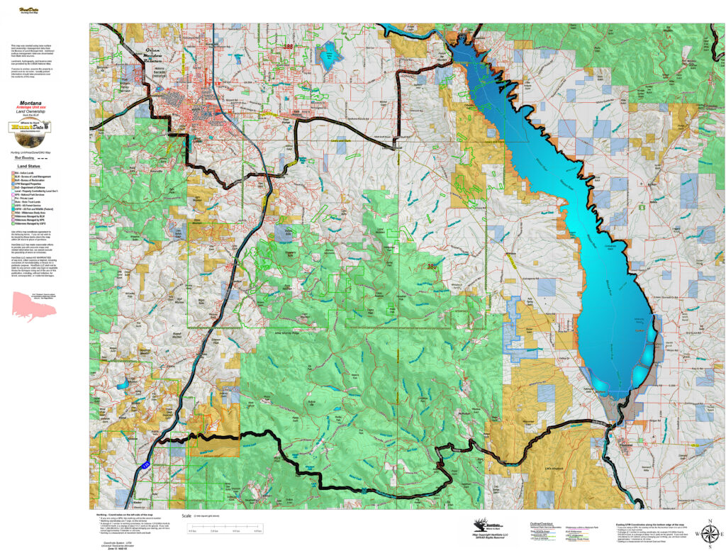 Montana Antelope District Land Ownership Maps Hunt Data