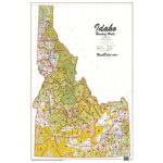 Idaho Statewide BLM BigGame General Unit Map with Land Status